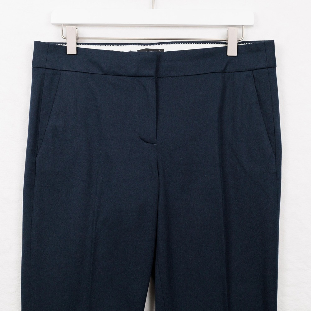 J CREW Campbell Cotton Blend Straight Leg Dress Pants Navy Blue Sz 6 - Picture 3 of 9